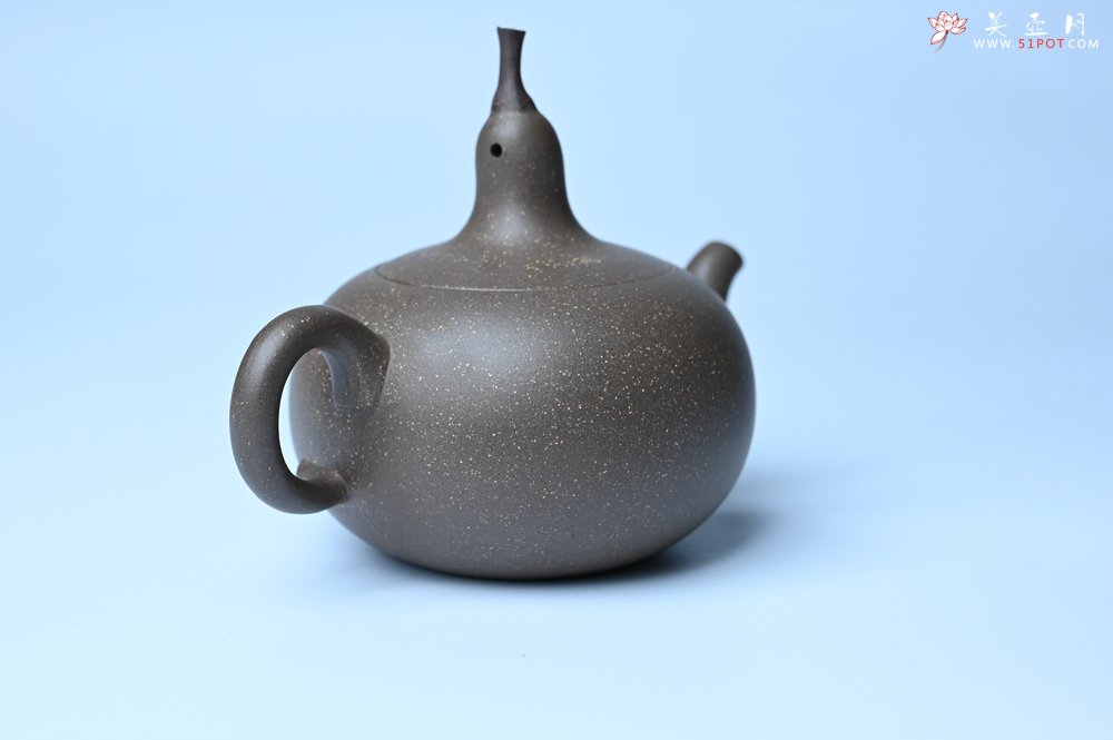 紫砂壶图片：美壶特惠 精致青段大肚茄子壶 茶人醉爱 - 全手工紫砂壶网