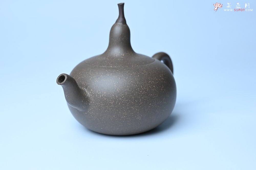 紫砂壶图片：美壶特惠 精致青段大肚茄子壶 茶人醉爱 - 全手工紫砂壶网