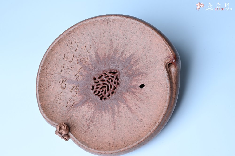 紫砂壶图片：美器特惠 朱自立工作室精品寿桃干泡台 直径大约15cm - 全手工紫砂壶网