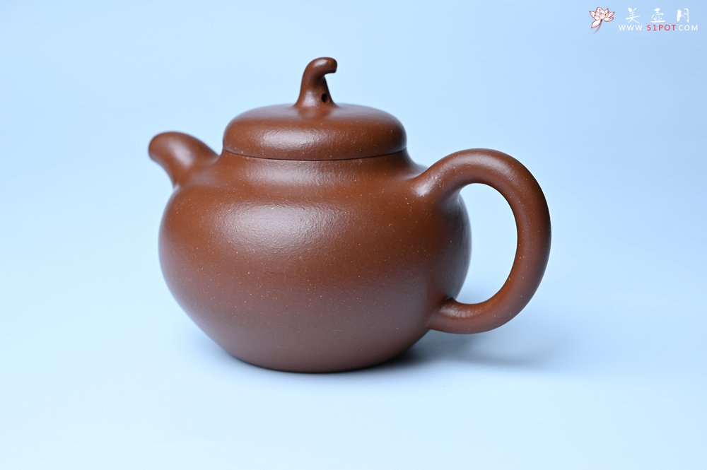 紫砂壶图片：潜力股周小培老师 油润降坡泥全手工茄瓜壶 - 全手工紫砂壶网