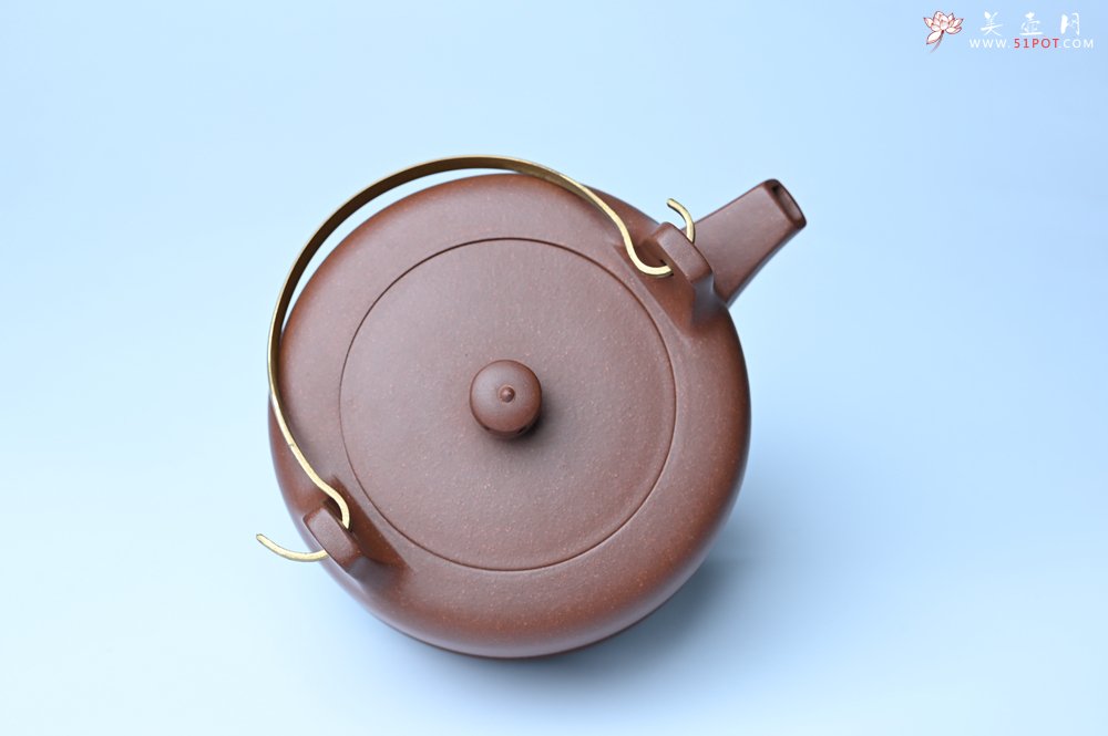 紫砂壶图片：美壶特惠 手工手制精致紫泥提梁壶 茶人醉爱 - 全手工紫砂壶网