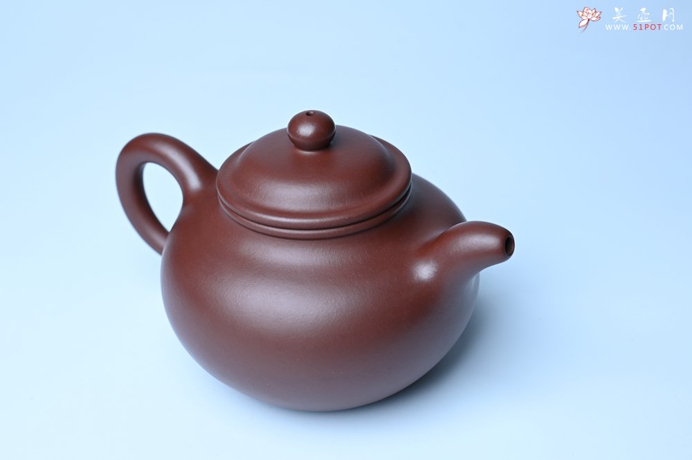 紫砂壶图片：潜力股周小培老师 4号井深井红皮龙 超精致全手工莲子茶壶 - 全手工紫砂壶网