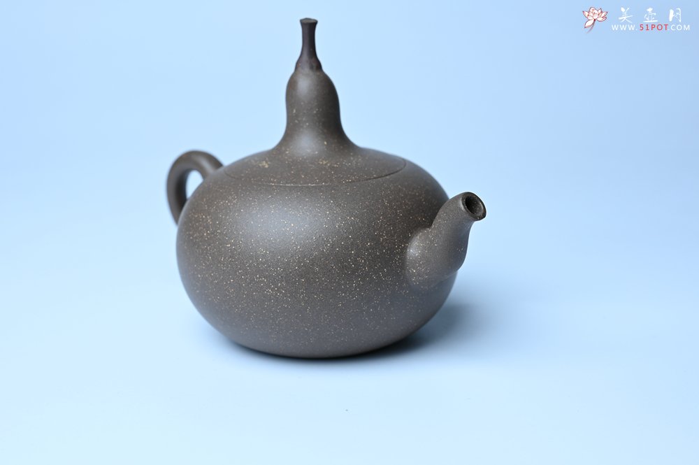 紫砂壶图片：美壶特惠 精致青段大肚茄子壶 茶人醉爱 - 全手工紫砂壶网