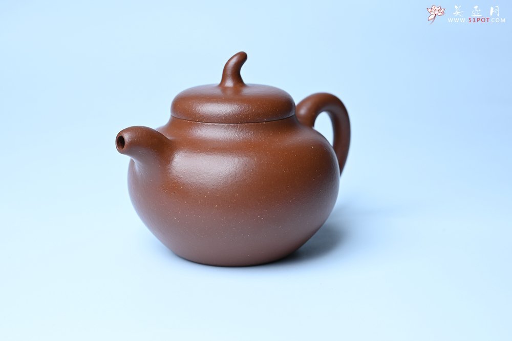 紫砂壶图片：潜力股周小培老师 油润降坡泥全手工茄瓜壶 - 全手工紫砂壶网