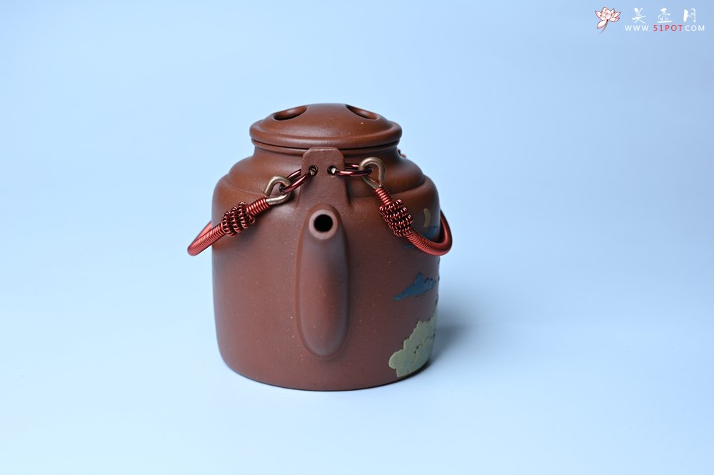 紫砂壶图片：美壶特惠 特好红皮龙精工洋桶壶 茶人醉爱 - 全手工紫砂壶网