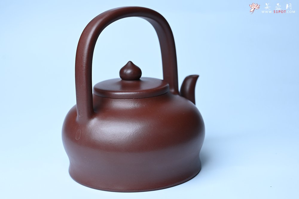 紫砂壶图片：潜力股周小培老师 4号井深井红皮龙 超精致全手工天星提梁壶 - 全手工紫砂壶网