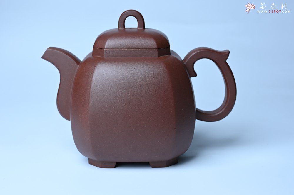 紫砂壶图片：实力派张海艳全手工家藏底槽清精工福临八方壶 气势磅礴 - 全手工紫砂壶网