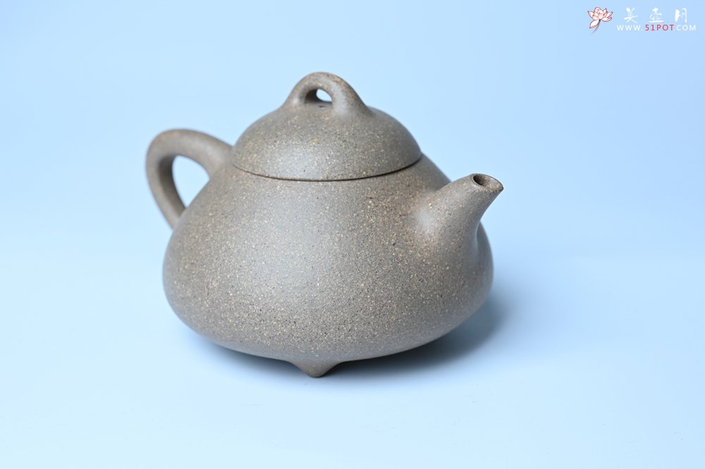 紫砂壶图片：美壶特惠 特好松花段泥精工乳瓢茶壶 茶人醉爱 - 全手工紫砂壶网