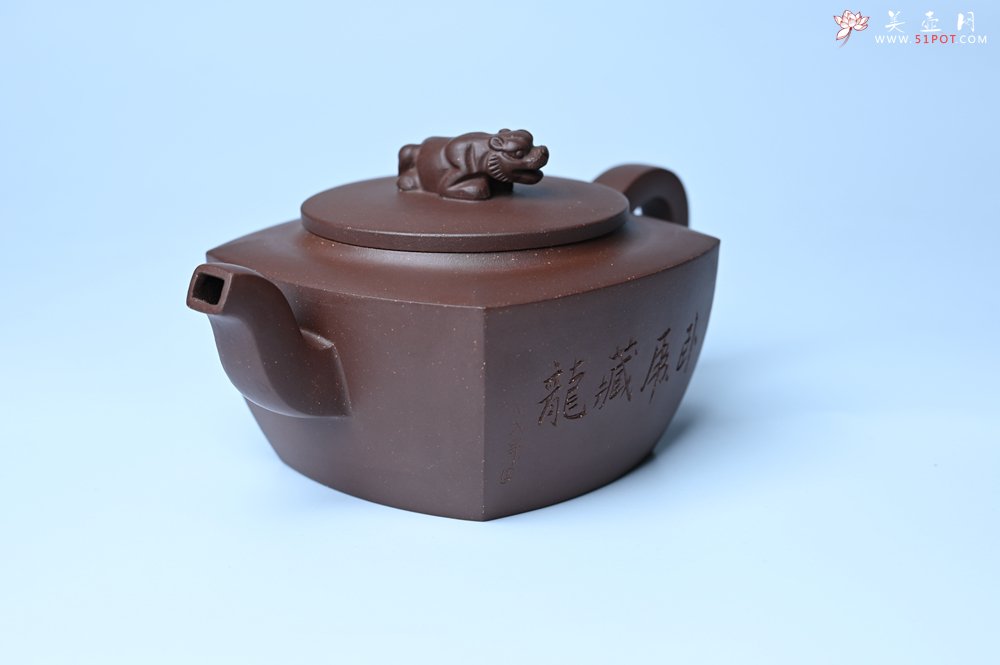 紫砂壶图片：美壶年底特惠 精工卧虎藏龙壶 难度大 茶人醉爱 - 全手工紫砂壶网