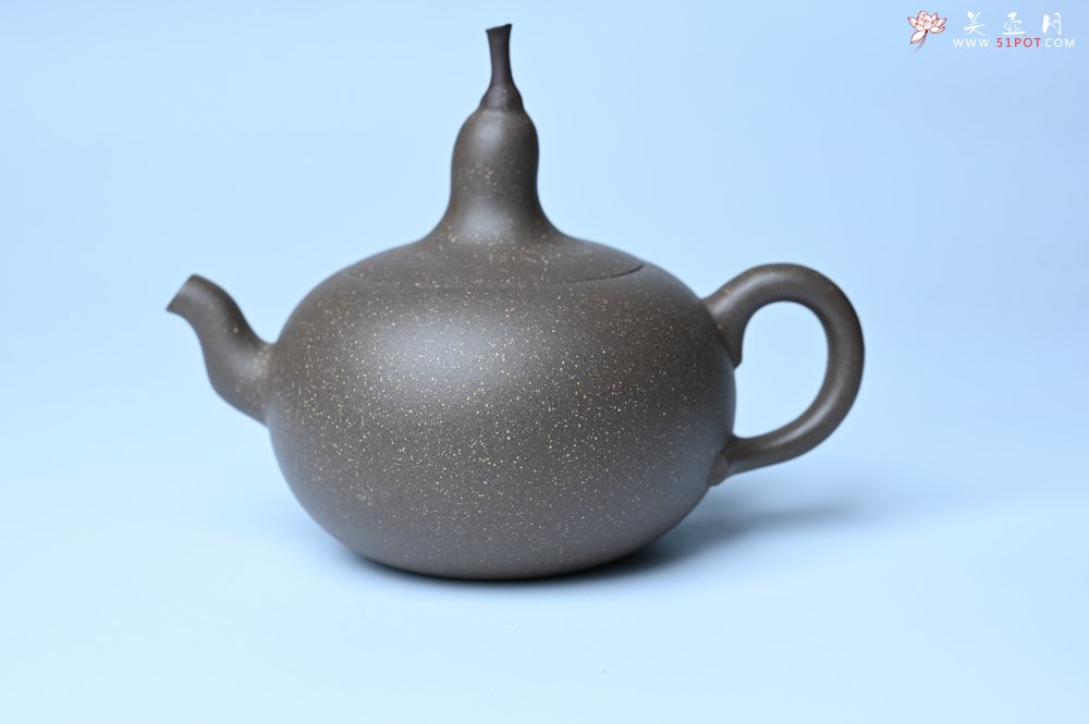 紫砂壶图片：美壶特惠 精致青段大肚茄子壶 茶人醉爱 - 全手工紫砂壶网