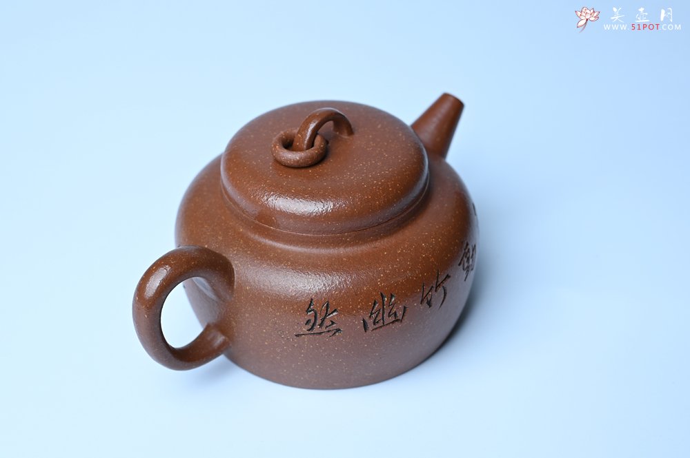 紫砂壶图片：美壶特惠 养过油润降坡泥圈钮德中壶 茶人醉爱 - 全手工紫砂壶网