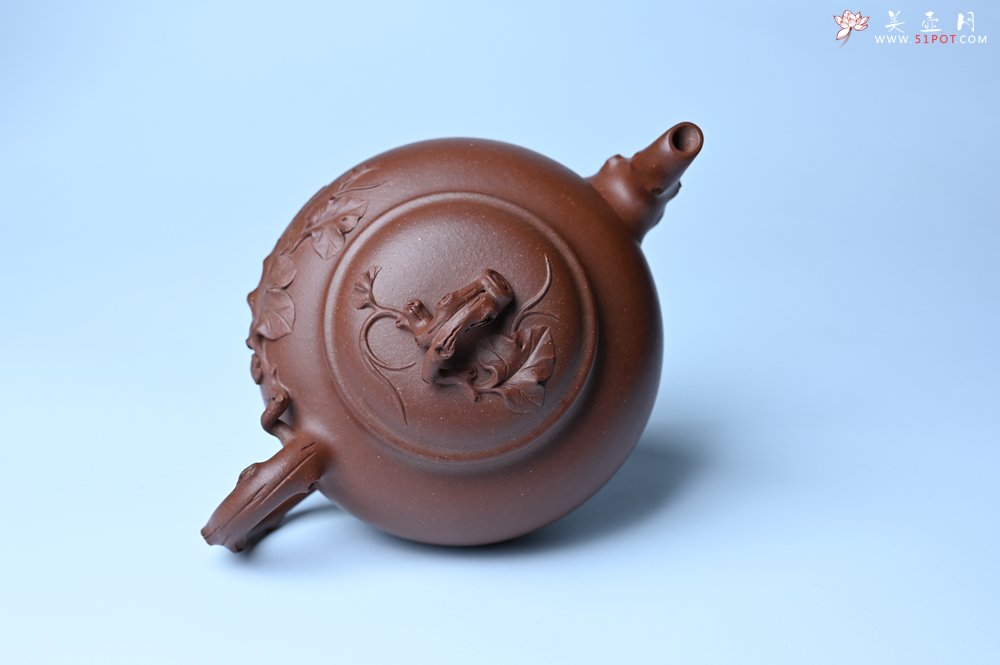 紫砂壶图片：美壶特惠 精品多子多福紫砂壶 帖叶生动细腻 送礼佳品 - 全手工紫砂壶网