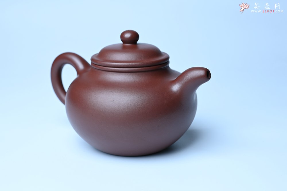 紫砂壶图片：潜力股周小培老师 4号井深井红皮龙 超精致全手工莲子茶壶 - 全手工紫砂壶网