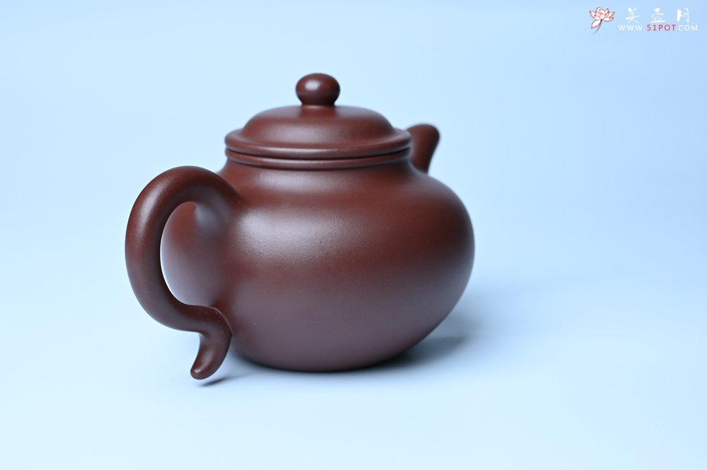 紫砂壶图片：潜力股周小培老师 4号井深井红皮龙 超精致全手工莲子茶壶 - 全手工紫砂壶网