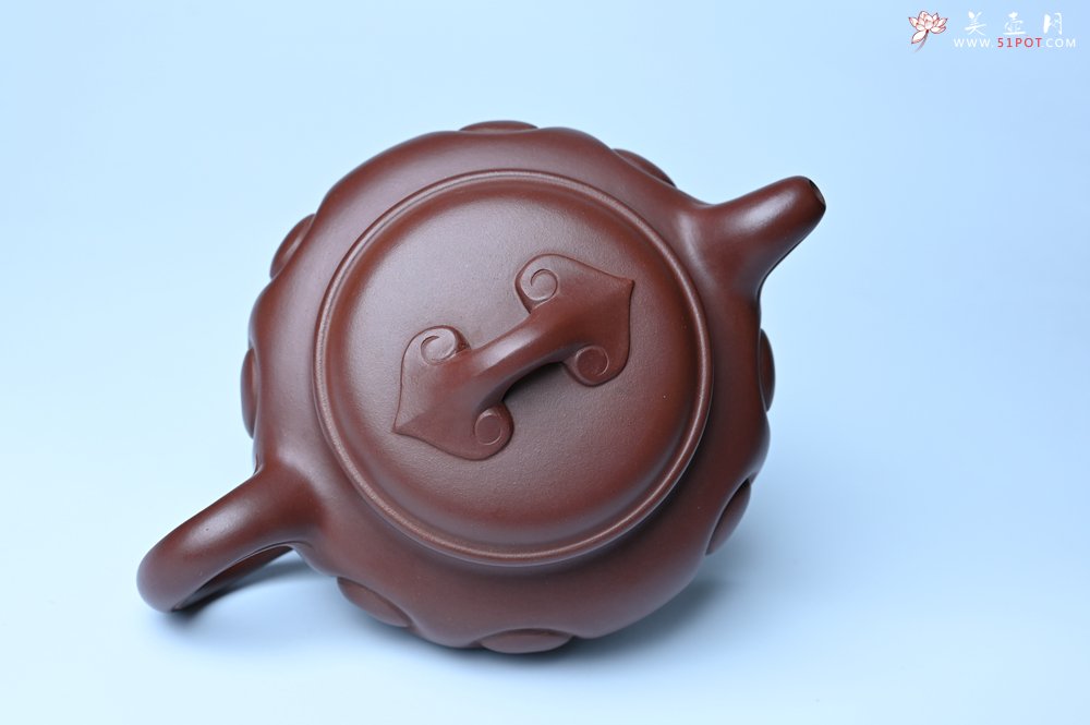 紫砂壶图片：美壶特惠 精致紫泥仿古如意壶 茶人醉爱 - 全手工紫砂壶网