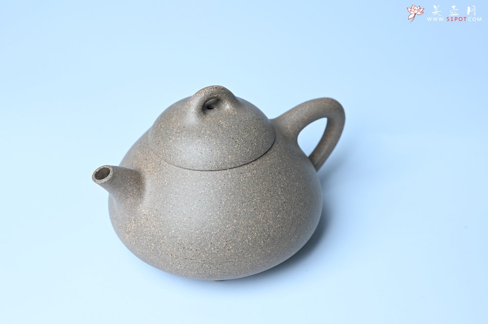 紫砂壶图片：美壶特惠 特好松花段泥精工乳瓢茶壶 茶人醉爱 - 全手工紫砂壶网