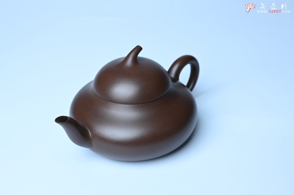 紫砂壶图片：美壶特惠 特好老紫泥茄段梨形壶 茶人醉爱 - 全手工紫砂壶网