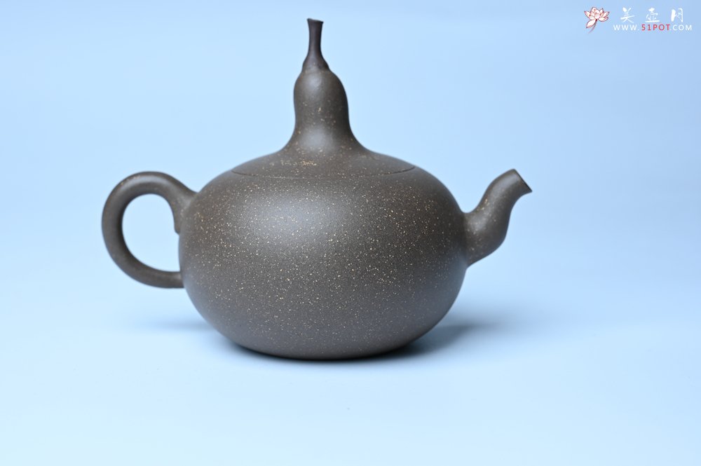 紫砂壶图片：美壶特惠 精致青段大肚茄子壶 茶人醉爱 - 全手工紫砂壶网