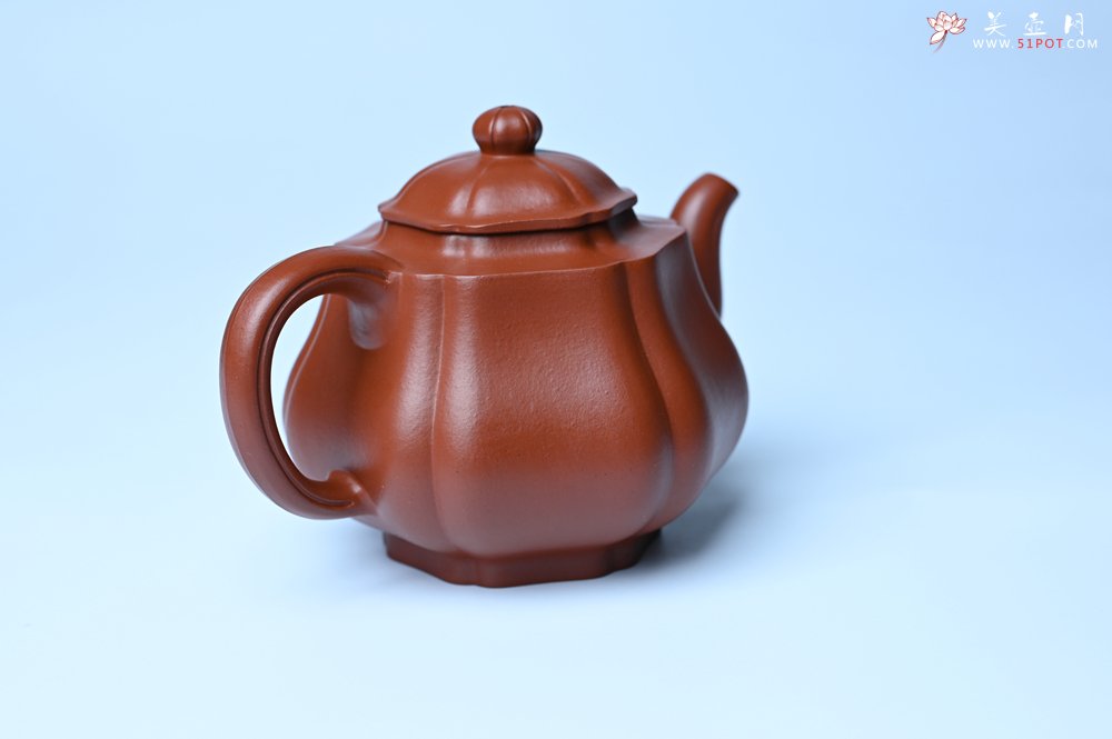 紫砂壶图片：美壶特惠 老朱泥高菱壶 茶人醉爱 - 全手工紫砂壶网