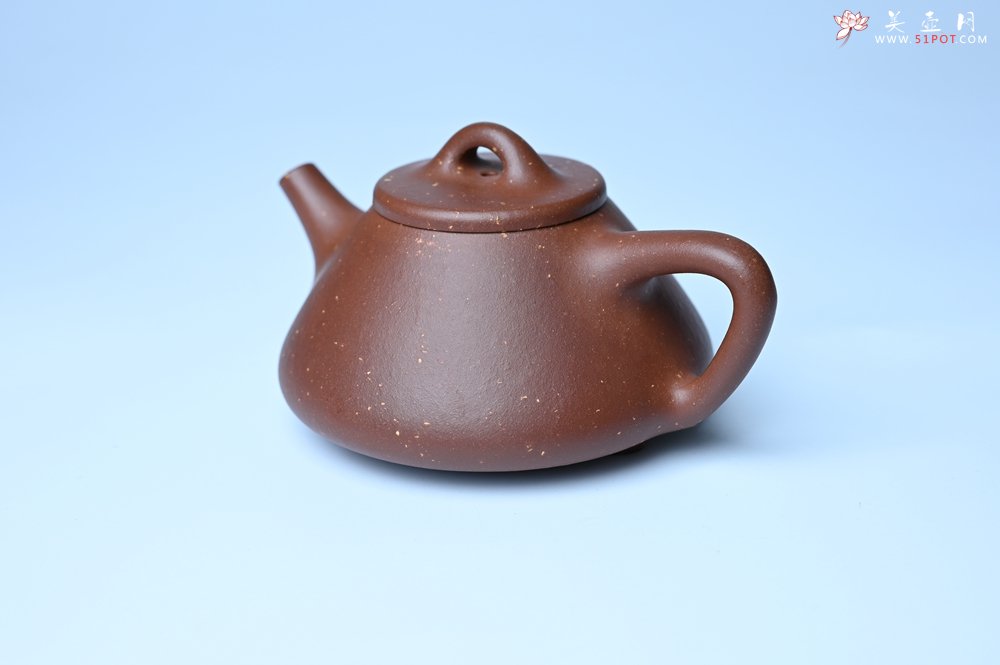 紫砂壶图片：美壶特惠 精致特好紫玉金砂子冶石瓢 做工和泥料不输千元作品 - 全手工紫砂壶网