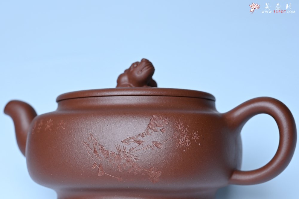 紫砂壶图片：美壶特惠 精致优质紫泥祥瑞壶 难度大 茶人醉爱 - 全手工紫砂壶网