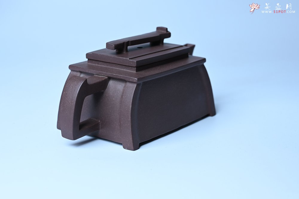 紫砂壶图片：美壶特惠 精致紫泥琴壶 难度大 茶人醉爱 - 全手工紫砂壶网