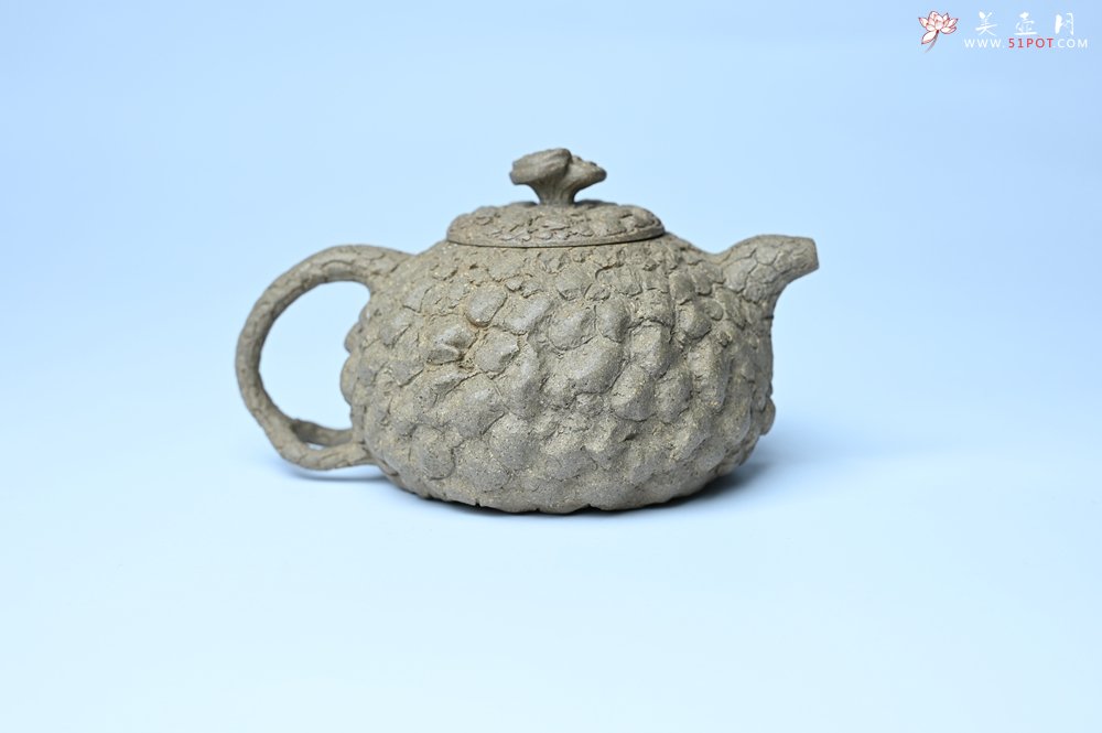 紫砂壶图片：美壶特惠 全手工老青段供春壶 肌理有老树瘿的感觉 灰常赞 - 全手工紫砂壶网