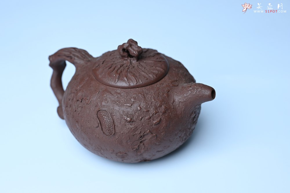 紫砂壶图片：潜力股赵老师实力演绎全手工龙供春壶 肌理细腻逼真 - 全手工紫砂壶网