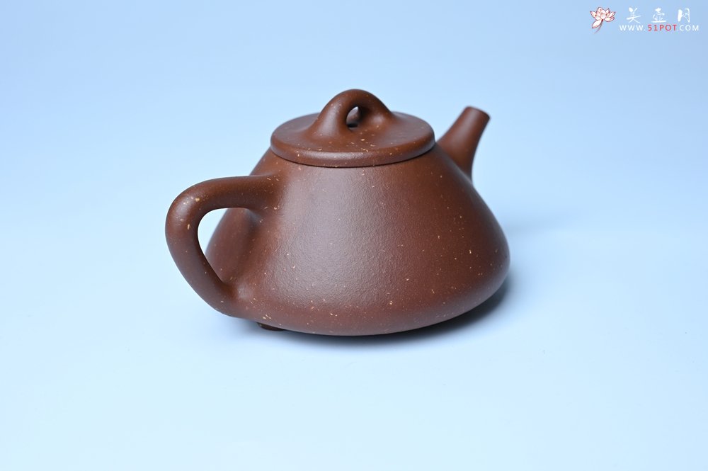 紫砂壶图片：美壶特惠 精致特好紫玉金砂子冶石瓢 做工和泥料不输千元作品 - 全手工紫砂壶网