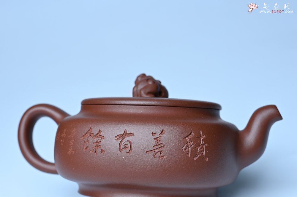 紫砂壶图片：美壶特惠 精致优质紫泥祥瑞壶 难度大 茶人醉爱 - 全手工紫砂壶网