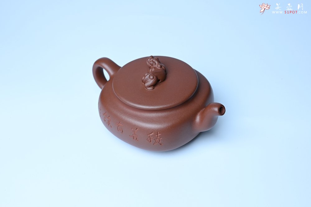 紫砂壶图片：美壶特惠 精致优质紫泥祥瑞壶 难度大 茶人醉爱 - 全手工紫砂壶网