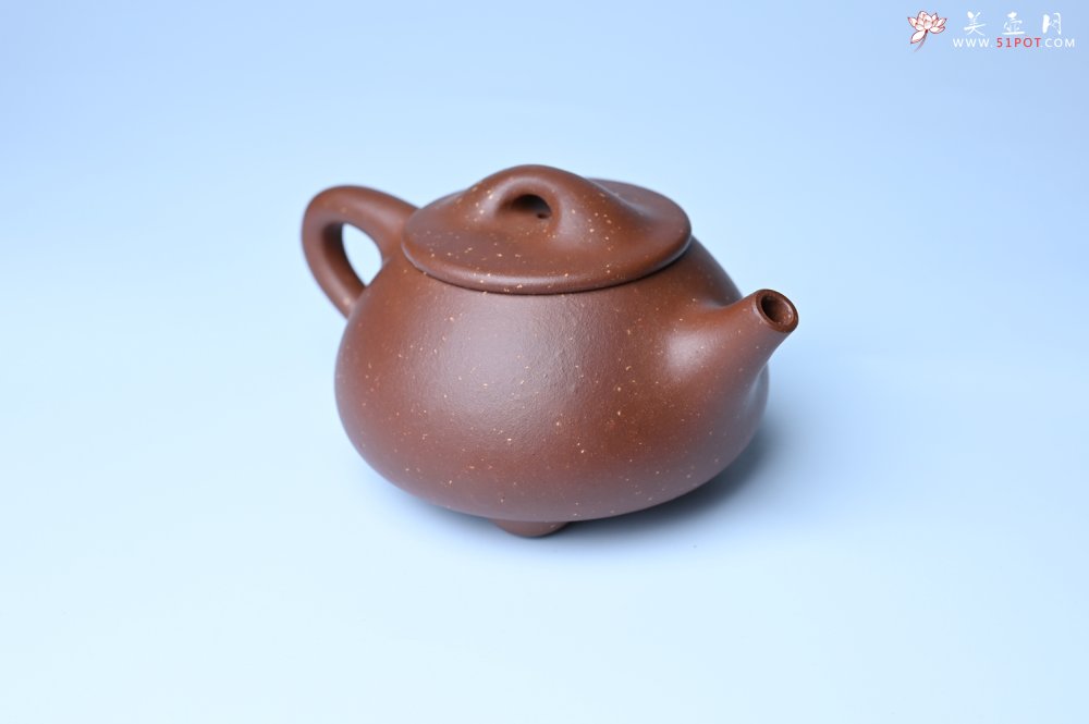 紫砂壶图片：美壶特惠 精致特好紫玉金砂满瓢景舟石瓢壶 做工和泥料不输千元作品 - 全手工紫砂壶网