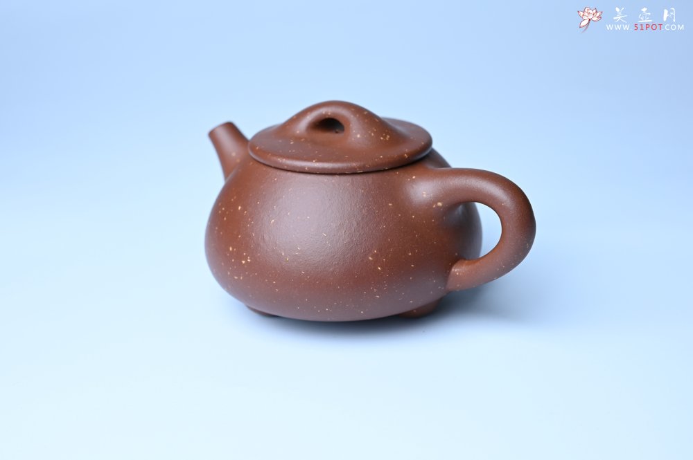 紫砂壶图片：美壶特惠 精致特好紫玉金砂满瓢景舟石瓢壶 做工和泥料不输千元作品 - 全手工紫砂壶网