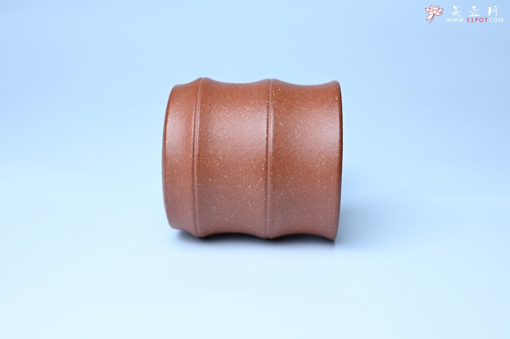 紫砂壶图片：美杯特惠 精致厚实特好降坡泥竹节主人杯 - 全手工紫砂壶网