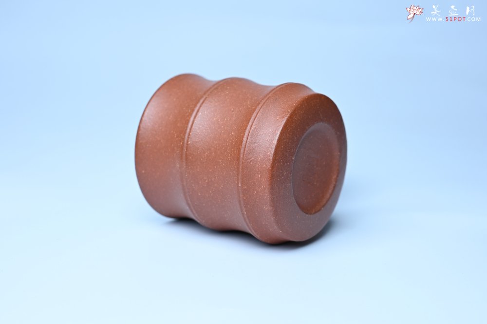 紫砂壶图片：美杯特惠 精致厚实特好降坡泥竹节主人杯 - 全手工紫砂壶网