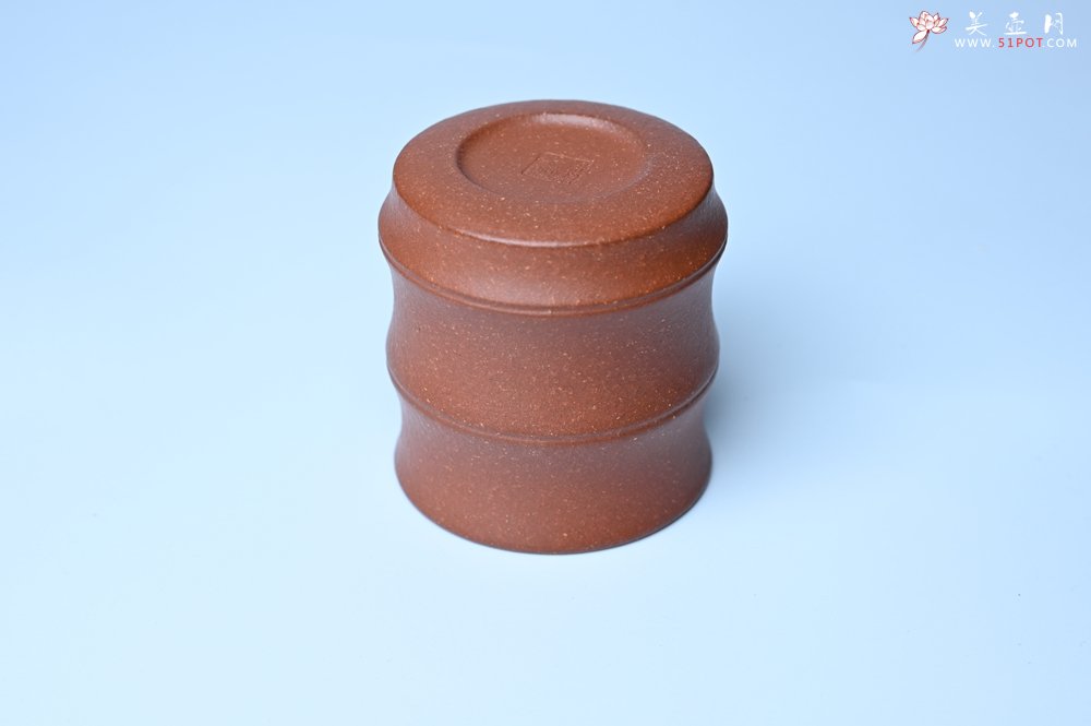 紫砂壶图片：美杯特惠 精致厚实特好降坡泥竹节主人杯 - 全手工紫砂壶网