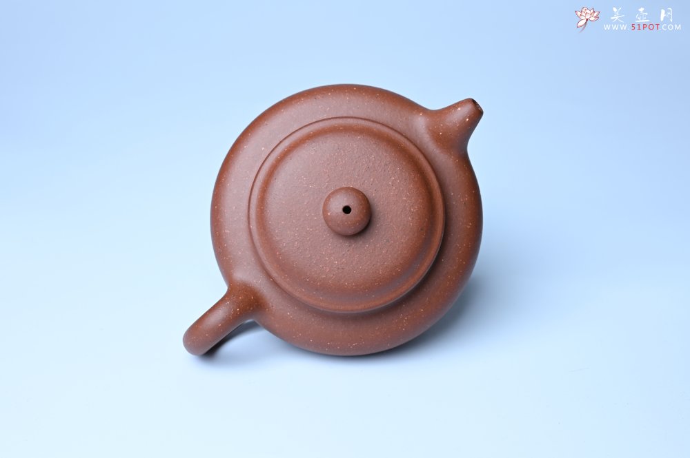 紫砂壶图片：美壶特惠 精致特好共生紫砂矿扁古壶 矿物质丰富 茶人醉爱 - 全手工紫砂壶网